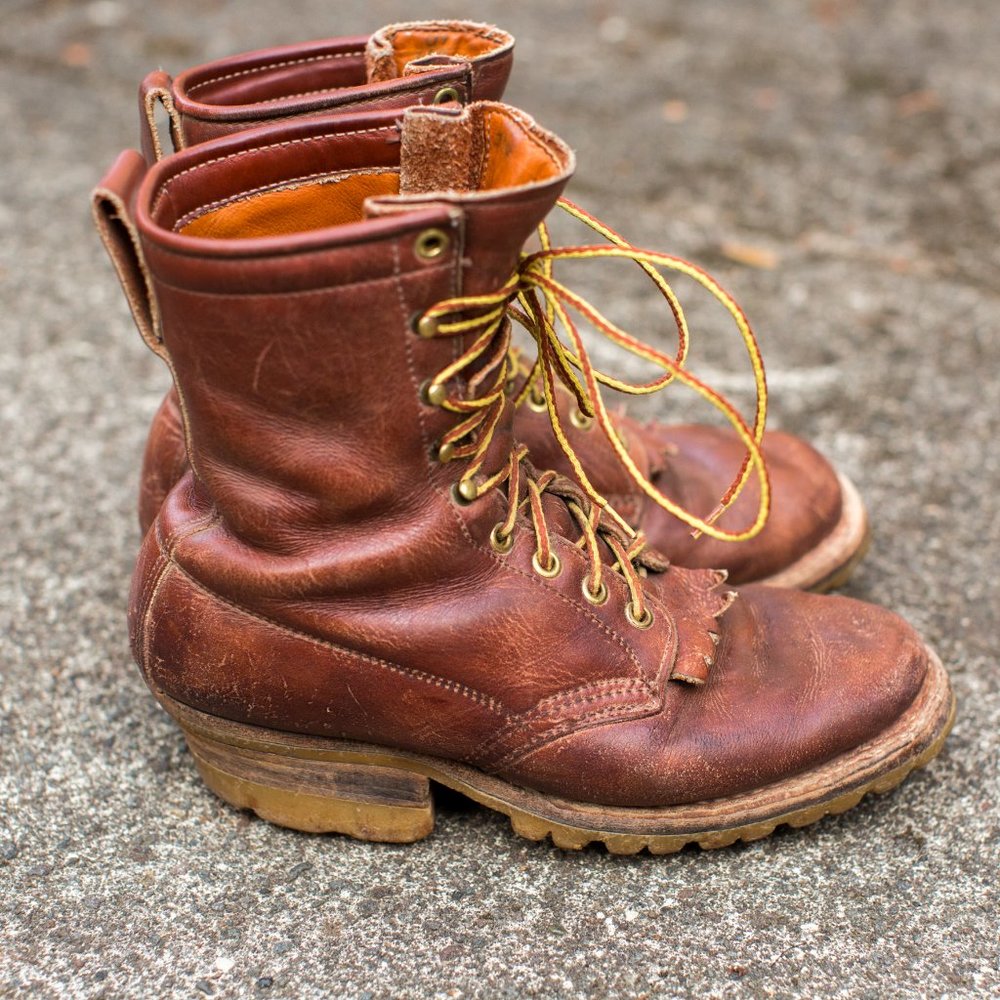 Vintage 1970's 1980's White's Boots | Leather | Made in USA | Size 6 D